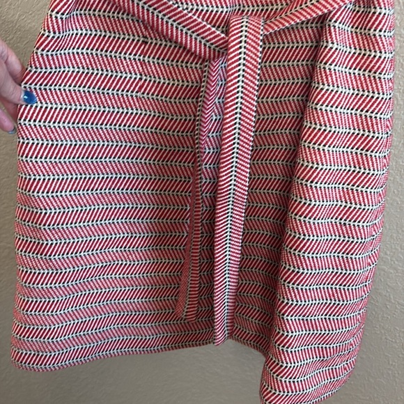 J. Crew Tweed Belted Dress/ Red, Black, Beige/ Size 0 - Picture 6 of 9